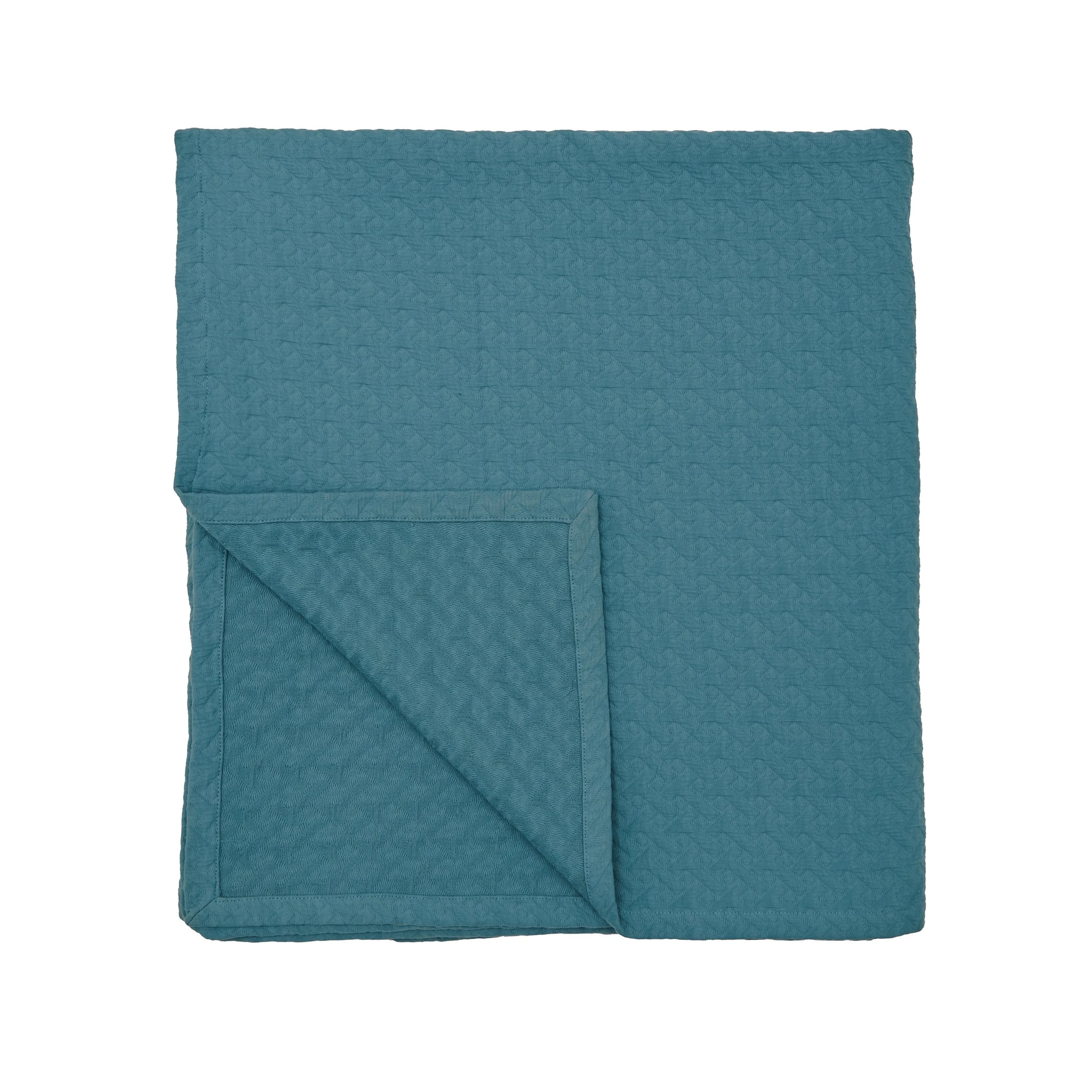 Matellase Textured Cotton Throw By Ted Baker In Blue